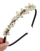 Romwe Imitation Pearl Elastic Hair Clasp Hair Jewelry