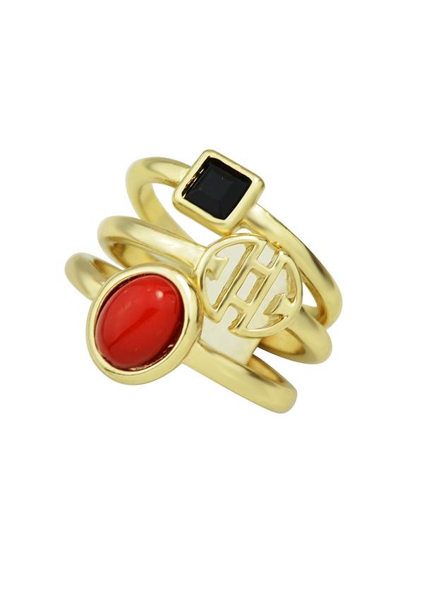 Romwe Simple Model Gold Color Fingers Rings Set