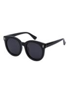 Romwe Black Lenses Oversized Round Sunglasses