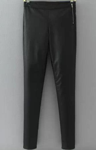 Romwe With Zipper Slim Pant