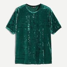 Romwe Guys Solid Velvet Top