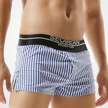 Romwe Men Elastic Waist Striped Shorts
