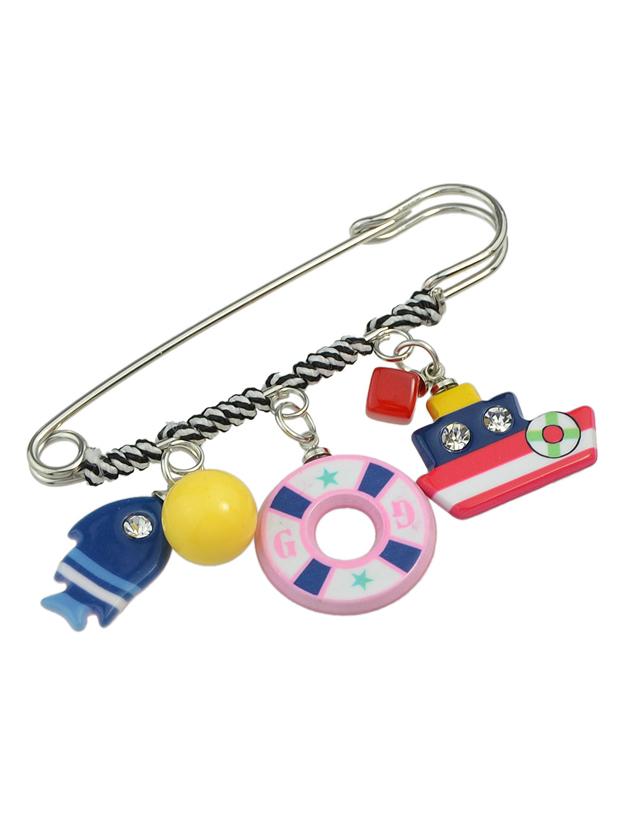 Romwe Cute Colorful Fish  Shape Big Brooches