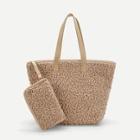 Romwe Faux Fur Design Tote Bag