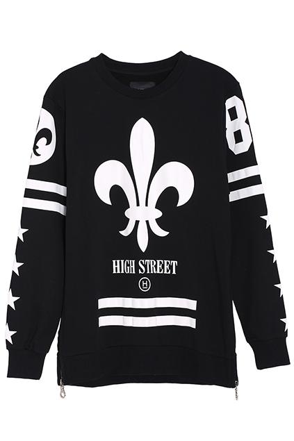 Romwe High Street Black Sweatshirt