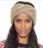 Romwe Metallic Strand Embellished Hairband--khaki