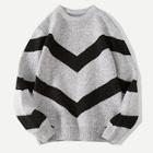 Romwe Men Color Block Chevron Pattern Jumper