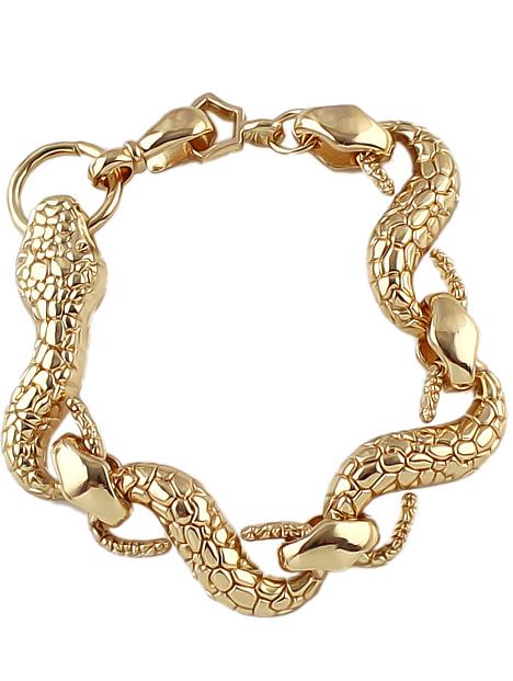Romwe Snake Gold Bracelet