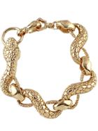Romwe Snake Gold Bracelet