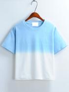 Romwe Ombre Loose T-shirt