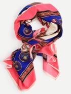 Romwe Vintage Print Imitated Silk Scarf
