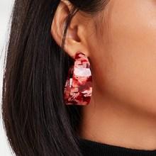 Romwe Color-block Wide Hoop Earrings