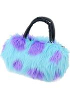 Romwe Blue Faux Fur Shoulder Bag