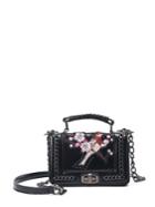 Romwe Embroidered Patch Chain Decorated Flap Bag