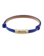 Romwe Blue Pu Leather Thin Belt
