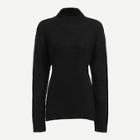 Romwe Knot Open Back Slim Fitted Jumper