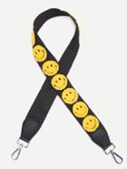 Romwe Black Happy Smile Bag Strap