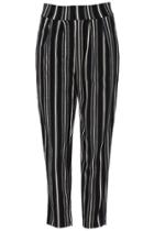Romwe Striped Black Harem Pants