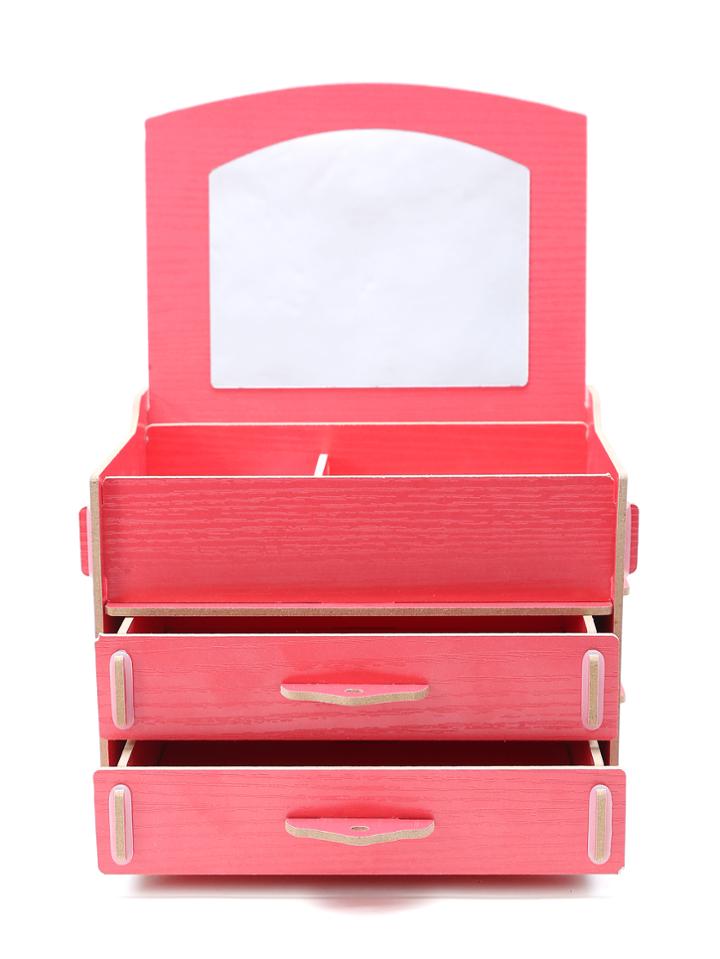 Romwe Red Layered Delicate Makeup Storage