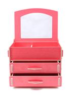 Romwe Red Layered Delicate Makeup Storage