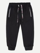Romwe Men Letter Printed Zipper Pocket Cropped Trousers