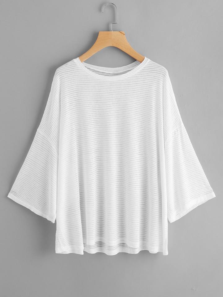 Romwe Striped Shift Tee