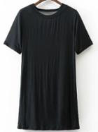 Romwe V Back Longline Tee