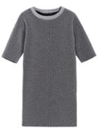 Romwe Round Neck Straight Grey Dress