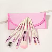 Romwe Soft Makeup Brush Set With Pouch 8pack