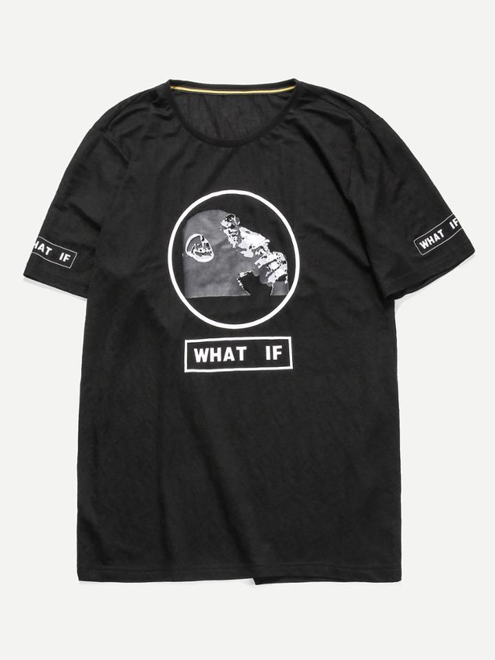 Romwe Orangutan Print T-shirt