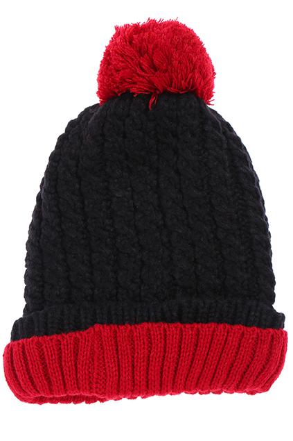 Romwe Black Layered Beanie