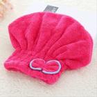 Romwe Neon Pink Bow Front Hair Drying Cap