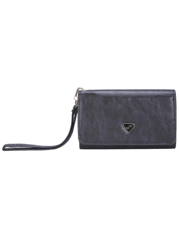 Romwe Grey Large Capacity Multi-use Casual Wallet