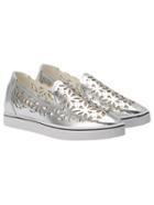 Romwe Silver Hollow Hidden Platform Flats