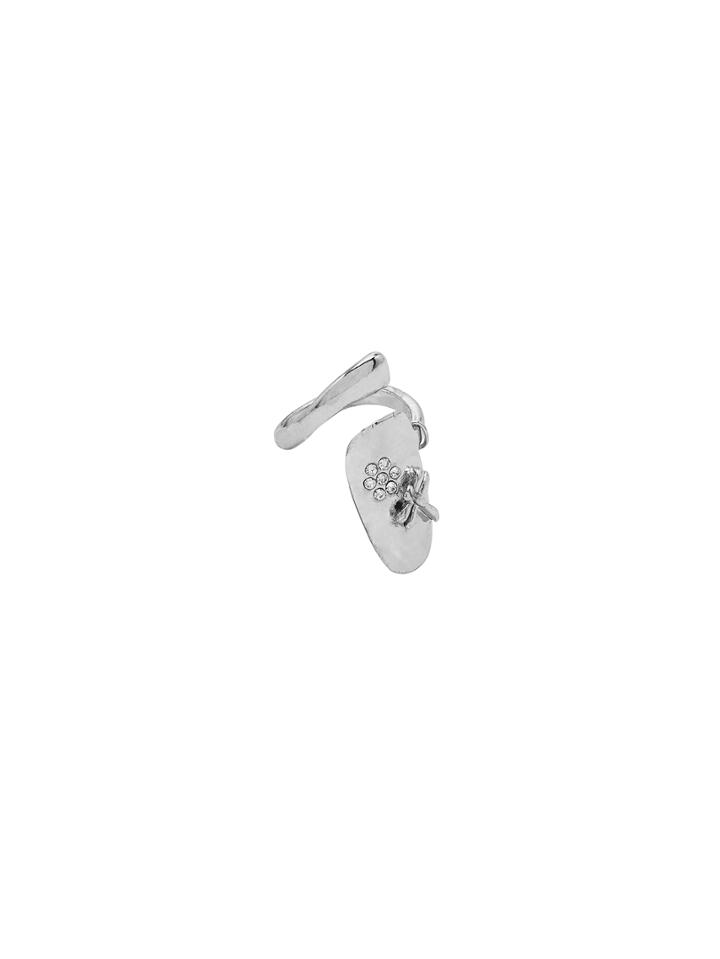 Romwe Silver Fingernail Shaped Personality Rings