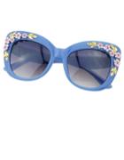 Romwe Blue Shaped Oversized Sunglasses