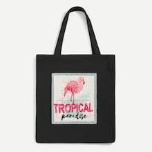 Romwe Sequin Flamingo Pattern Tote Bag