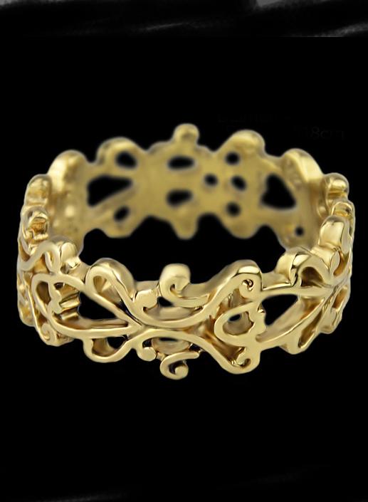 Romwe Gold With Hollow Ring