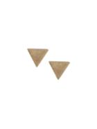 Romwe Golden Minimalist Triangle Ear Studs