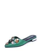 Romwe Flower Embellished Pointed Toe Sandals