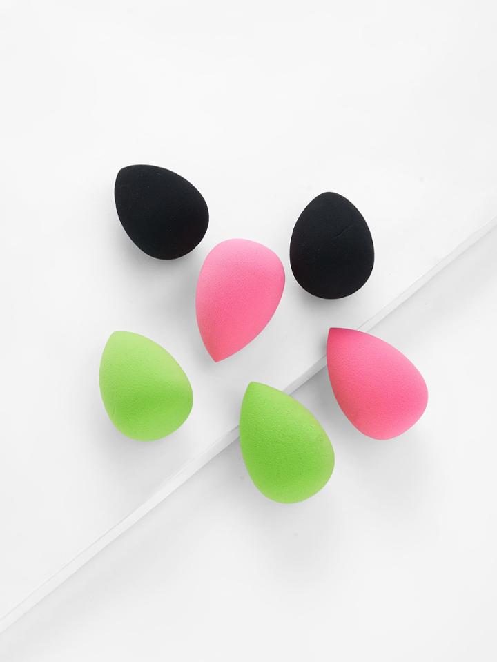 Romwe Water Drop Shaped Makeup Puff 6pcs