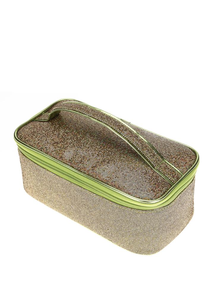 Romwe Glitter Cosmetic Bag With Handle