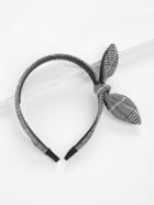 Romwe Plaid Bow Tie Headband