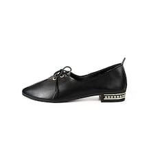 Romwe Lace-up Front Point Toe Flats