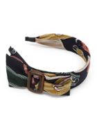 Romwe Graphic Print Buckle Embellished Headband