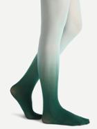 Romwe Dark Green Gradient Velvet Stretch Pantyhose Stockings