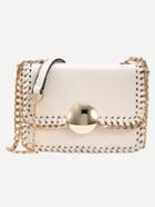 Romwe Beige Interlaced Chain Trim Bag