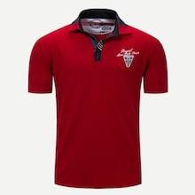 Romwe Men Cuffed Embroidery Polo Shirt