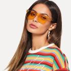 Romwe Flat Top Tinted Lens Sunglasses