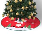 Romwe Christmas Santa Claus Print Tree Skirt